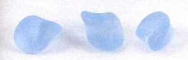 Glas Nugget matt hellblau